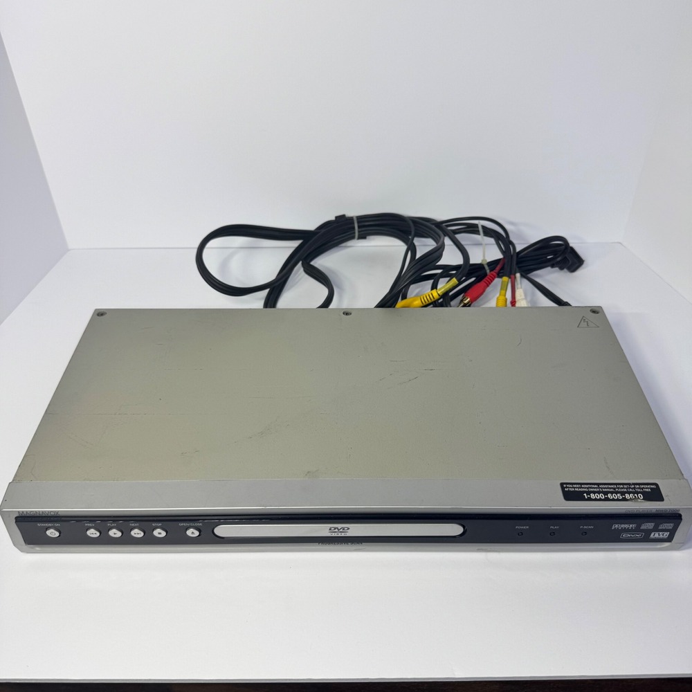 Magnavox MWD7006 DVD Player Silver Progressive Scan Dolby Digital TESTED Vintage